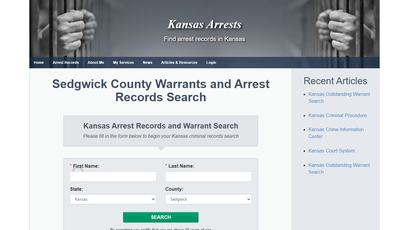 Sedgwick County Warrants and Arrest Records Search